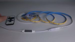 Dimmable FCOB LED Strip Light With RF Remote Control 5V USB Powered Adhesive-Back Flexible Lamp For Storage Cabinet Home Bedroom