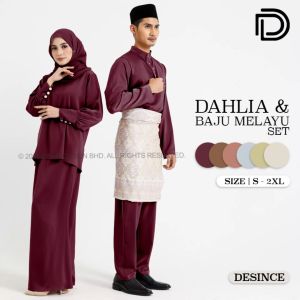 🇲🇾 DESINCE Sedondon Series Baju Raya Men Baju Melayu Cekak Musang Lelaki Baju Kurung Dahlia Perempuan MW 081 WW022