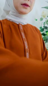 ABAYA POLOS MEISYA DRESS APLIKASI SWAROVSKI QATAR EXSLUSIVE ANNASIHAH/COD/ABAYA POLOS LIST MUTE TERBARU WANITA MUSLIMAH