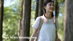 H&A Hanging Neck Rechargeable Fan Portable Neck Fan For Lazy Home Outdoor Sports Leafless Cooling Fan