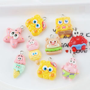 Handmade DIY Ornament Accessories: Crafting Unique Red Crab & Resin Cartoon Haibao Keychains