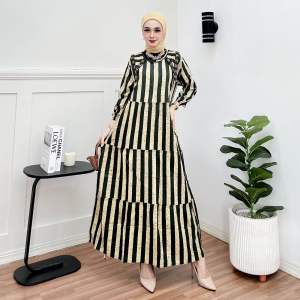 Gamis Salur Viral Kekinian Rayon Armor Premium Terbaru Midi Dress Wanita Kekinian Mewah Midi Dress Rayon Import Midi Dress Wanita Terlaris Terbaru