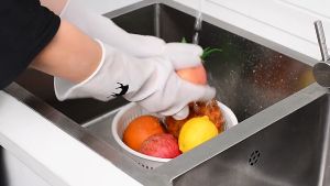 Latex Dishwashing Gloves Rubber Glove Waterproof Housework Sarung Tangan Getah