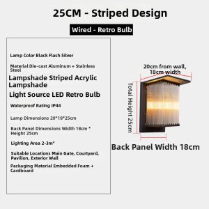 HAODALIANYI | Outdoor Waterproof Wall Light