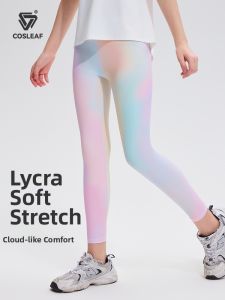 COSLEAF | Elastic High Waist Fitted Childrens Sport Pants