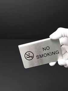 ส่งจากไทย🚀ป้ายห้ามสูบบุหรี่ ป้ายจองโต๊ะ ป้ายตั้งโต๊ะ 2 ด้าน ป้าย Reserved/No Smoking (No smoking sign) มี 3 แบบให้เลือก