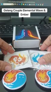 Gelang Couple elemental wave dan ember/ Gelang pasanga elemental/ gelang couple wave dan ember