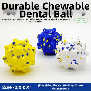 zeex | Durable Teething Ball Toy for Small Medium Large Dogs
