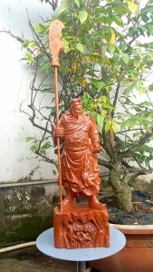 Tượng gỗ Quan Công gỗ hương cao 50cm - Quà Tặng Đồ Gỗ - Quà Tặng Phong Thủy - Vật Phẩm Trang Trí