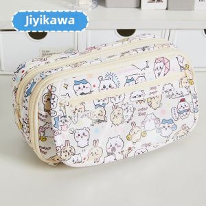 Transparent Large Capacity Pencil Case for Girls Stationery Box High Aesthetic Value West Highland Terrier Design Canvas Material