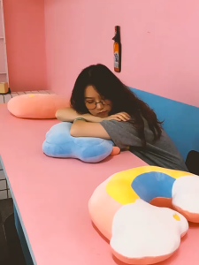 ยา นุ่มสายรุ้งเมฆดวงจันทร์หมอนที่ละเอียดอ่อนเบาะยาวนานสบาย