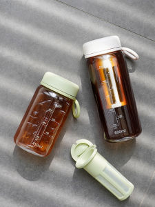 Portable Coffee Cup Cold Brew Tea Pot Glass Summer Refreshing Style American Coffee Maker Plastic Material Handmade Not