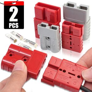 2Pcs Forklift Battery Charging Plug Battery Connector 120A/50A Storage Forklift Extension Cord Adapter Railway Electrical Equipment Automotive Accessories