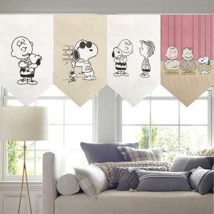 Rèm Cửa Snoopy Trẻ Em Rèm Phòng Tắm Rèm Phòng Bếp Rèm Trang Trí Rèm Cờ Tam Giác Rèm Cửa Bằng Vải Nghệ Thuật