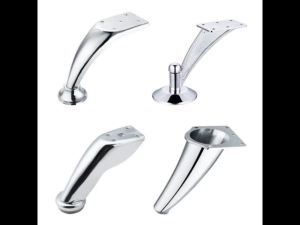 4pcs Metal Chrome Furniture Leg 9.5cm Round Sofa Leg