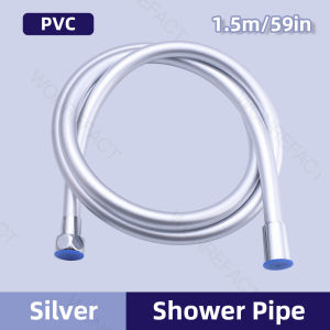 Stainless Steel Hand Held Shower Hose Extra Long Shower Pipe Electroplating Handheld Shower Flex Tube Extension Hose Attachment