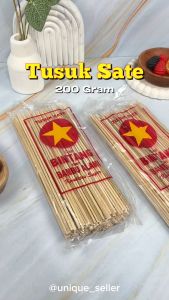 Tusuk Sate 200 Gram / Tusuk Sate Bambu / Tusuk Sate Ayam / Tusuk Sate Kambing Kelinci Sempol / Tusuk Sempol 200 Gram Bukan 180 Gram / Tusuk Bambu Kayu