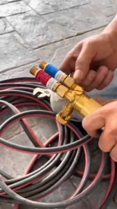 ชุดกันไฟย้อน เช็ควาล์วกันไหลย้อน ชูปถุง LPG-AC ทองเหลือง 100%