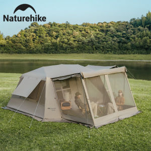 Naturehike Village 13 Flagship Model outdoor camping automatic tent Titanium Black Glue 4-6 People Sunscreen Waterproof