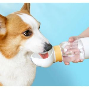 Portable 350ml Pet Water Bottle Outdoor Feeding Water Cup Dog Cat Travel Water Fountain 便携宠物户外水瓶