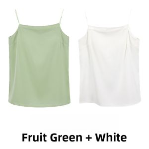 miiow | Womens Ice Silk Strapless Suit Inner Fashion One-Shoulder Pad Satin Loose Sleeveless Top Cat Person MiiOW Summer 2025