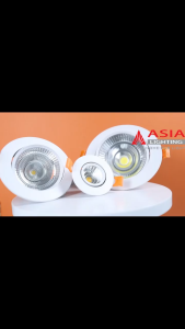 Đèn Âm Trần Mặt Kính COB Asia Lighting – Nhôm Đúc 5W/7W/12W | 3 Màu Ánh Sáng – Trắng/Vàng/Trung Tính