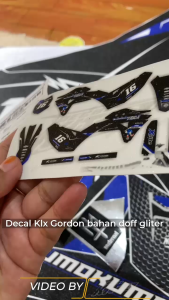 Decal Klx Gordon Hitam Doff Sticker Striping body Gordon 150 MOTIF Sonic the hedgehog