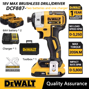 【Original facturer/Warranty 1 years】Dewalt DCF887 Brushless charging machine Multifunctional 18V electric screwdriver