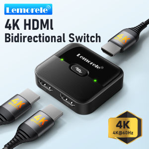 Lemorele 4K 60Hz HDMI Switch 2 in 1 Out Splitter Bi-Directional Switcher Converter Adapter for Laptop PC HDTV Xbox Plug-and-play