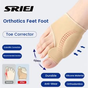 SRIEI 1Pair Toe Corrector Orthotics Feet Foot Care Bunion Straightener Bone Thumb Adjuster Correction Soft Pedicure Socks