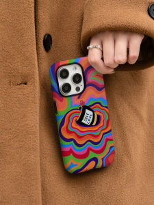 Shtotop Studio Cartoon Oil Painting Phone Case for 15Promax 16Promax Female Model Fashionable Protective Shell