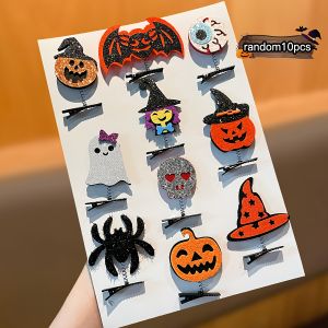 10pcsHalloween hair accessories pumpkin headed ghost bats suitable for party and dances recommendedholidayhair accessories gifts