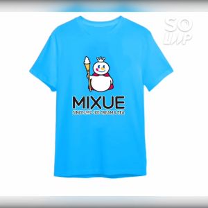 Desain Kaos Anak Modern: Mixue Ice Lengan Pendek Usia 1-12 Tahun