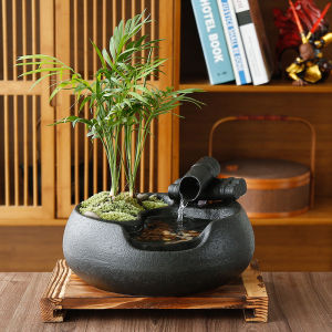 Chinese Style Lucky Money Toad Ceramic Fountain Decor