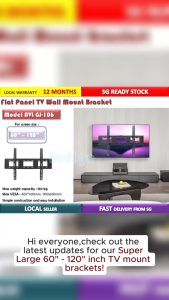 [SG Seller] for Super Large 60" - 120" inch tv Wall Mount TV mount TV Brackets (Fixed) Model AVL GJ-106