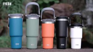 20/25/30oz Tyeso Stainless Steel Tumbler Thermo Bottles Cold and Hot Double-layer Insulated Cup Large Capacity Car Travel Mugs