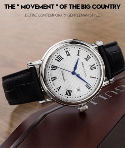 Seagull Business Watch Mens Mechanical Wristwatch 50 meters Waterproof Leather Fashion Mens Watch reloj hombre 819.368