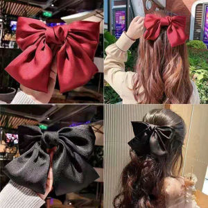 Popular New Black Bow Hair Clip Large Size