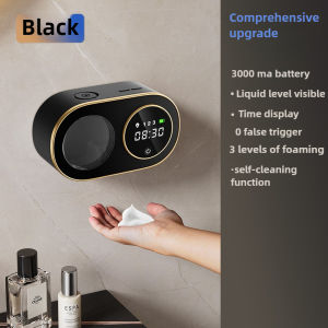 Wall Mounted Automatic Soap Dispenser with Large Capacity Non-contact Rechargeable Sensor Kitchen with LED Intelligence Cleaning