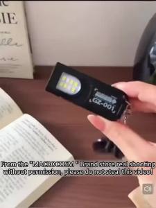 Powerful Mini COB LED Keychain Flashlight Rechargeable Hanging Work Light Keyring Camping Walking Clip Pocket Lights