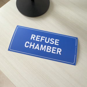 Refuse Chamber. Premium Sticker Sign Notice Signage Label. Tempat Buang Sampah. Tong Dustbin Area.