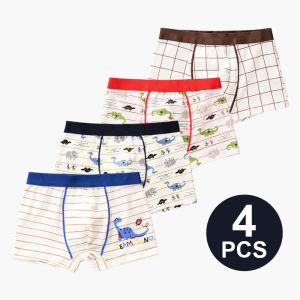 4Pcs Class Một đồ lót trẻ em Một Mảnh Không Nhúm Hông Chàng Trai Boxer Tóm Tắt Cho Trẻ Mới Biết Đi Và Thanh Thiếu Niên bé trai vải cotton Quần Lót