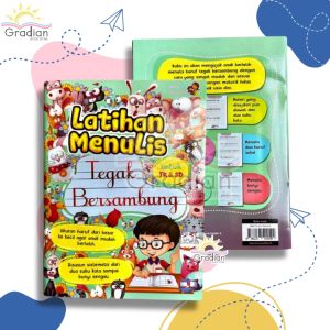 Buku Latihan Menulis Tegak Bersambung untuk TK & SD - Buku Menulis Huruf Latin