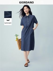Giordano | Cotton Light Wash Denim Dress