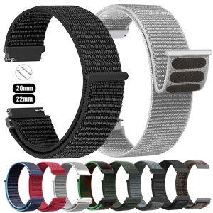 22mm 20mm Nylon Loop Band for Amazfit Active 2/Max/Balance 2/Bip 6 5/GTS Breathable Soft Wristband for Amazfit GTR 4/Pace Strap