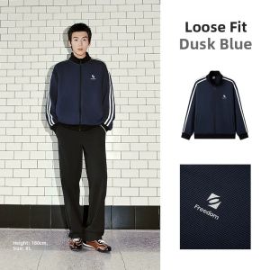 Semir | Snap-Collar Baseball-Style Vintage Stripe Jacket