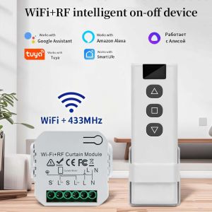 Tuya WiFi Smart Curtain Switch Controllers Roller Blinds Shutter Module RF 433MHz Remote Control Alexa Google Home Voice Control