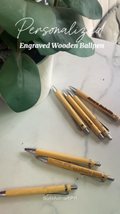 PERSONALIZED WOODEN/BAMBOO BALLPEN WITH LASER ENGRAVED