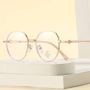 [MỚI - VOUCHER 15%] Gọng kính cận 0 độ có thể thay tròng viền hợp kim cao cấp form tròn mã Y5059 - kheshop