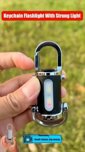 Senter Gantungan Kunci LED Super Terang Tahan Air - Senter Gantungan Kunci Mini untuk Berkemah/Alat Penerangan Aluminium LED Mini Portabel/Senter LED Super Terang Tahan Air